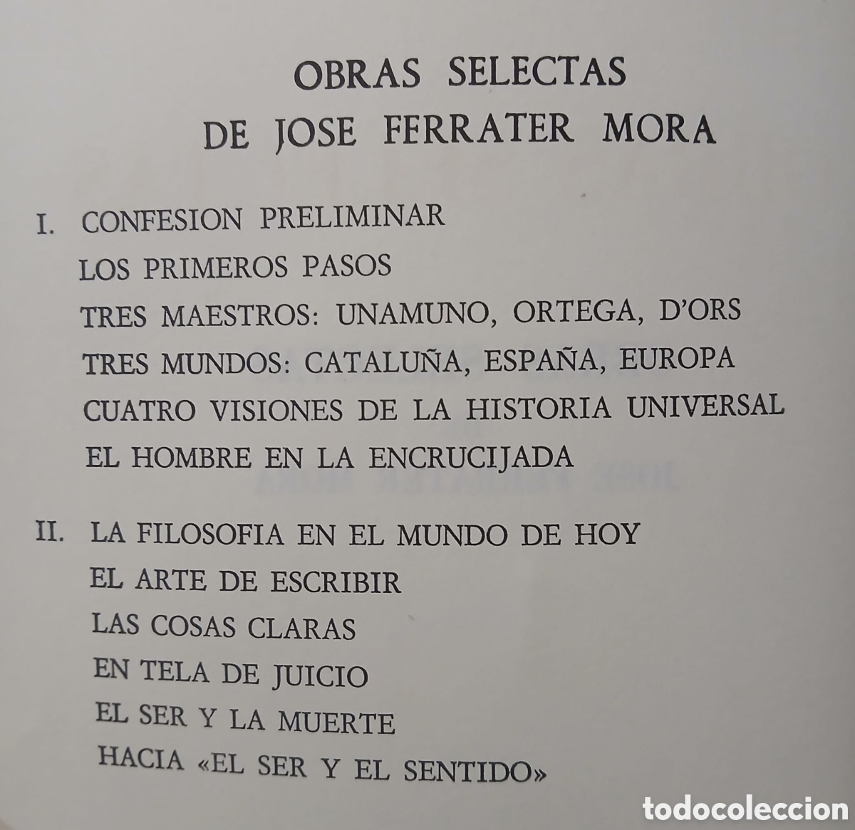 Libros: Obras selectas Jos&eacute; Ferrater Mora - Foto 2