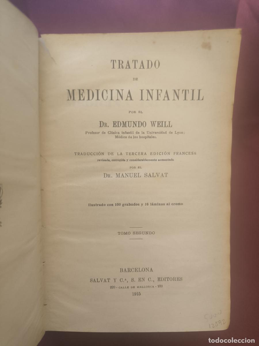 Libros: Tratado de Medicina Infantil. Tomo Segundo - Dr. Edmund Weill