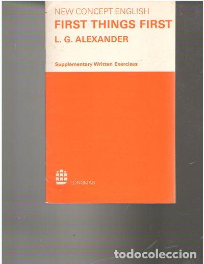 Livros em segunda m&atilde;o: First Things First: Supplementary Written Exercises- 9780582524743