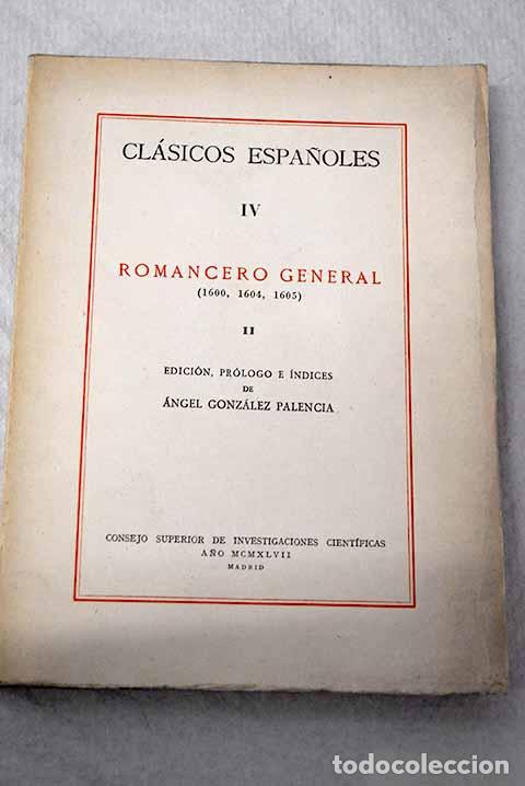 Libri di seconda mano: Romancero general, (1600, 1604, 1605), tomo II
