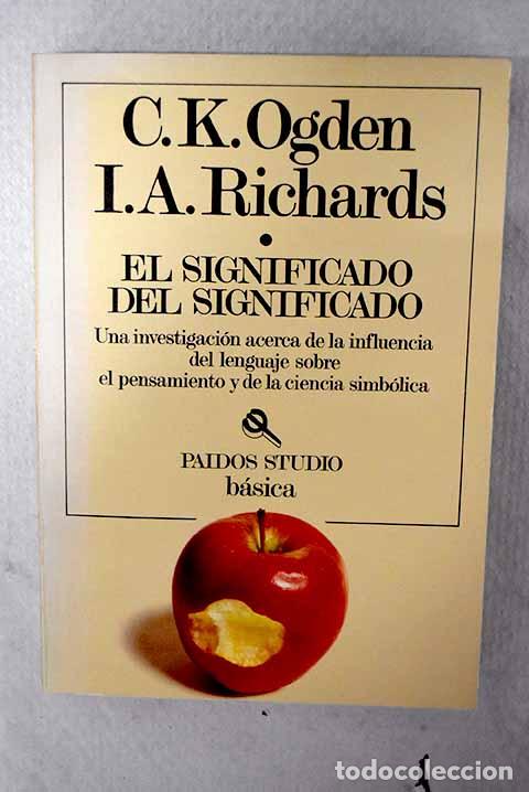 Livres: El significado del significado.- Ogden, Charles Kay