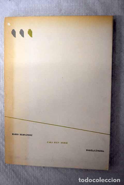 Livres: Para bien morir: Hern&aacute;ndez, Mario.- Hern&aacute;ndez, Mario
