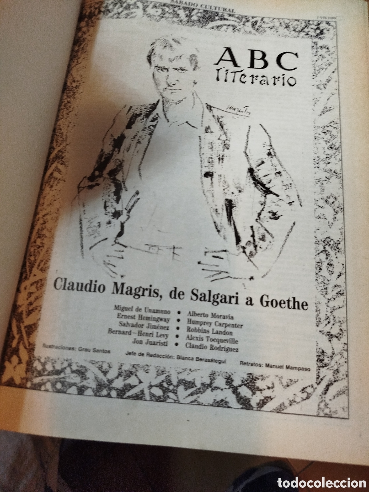 Libros: ABC literario. 1989. Claudio magris. Miguel de Unamuno. Ernest hemingway.
