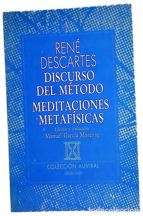 Libros: Discurso del m&eacute;todo Meditaciones metaf&iacute;sicas