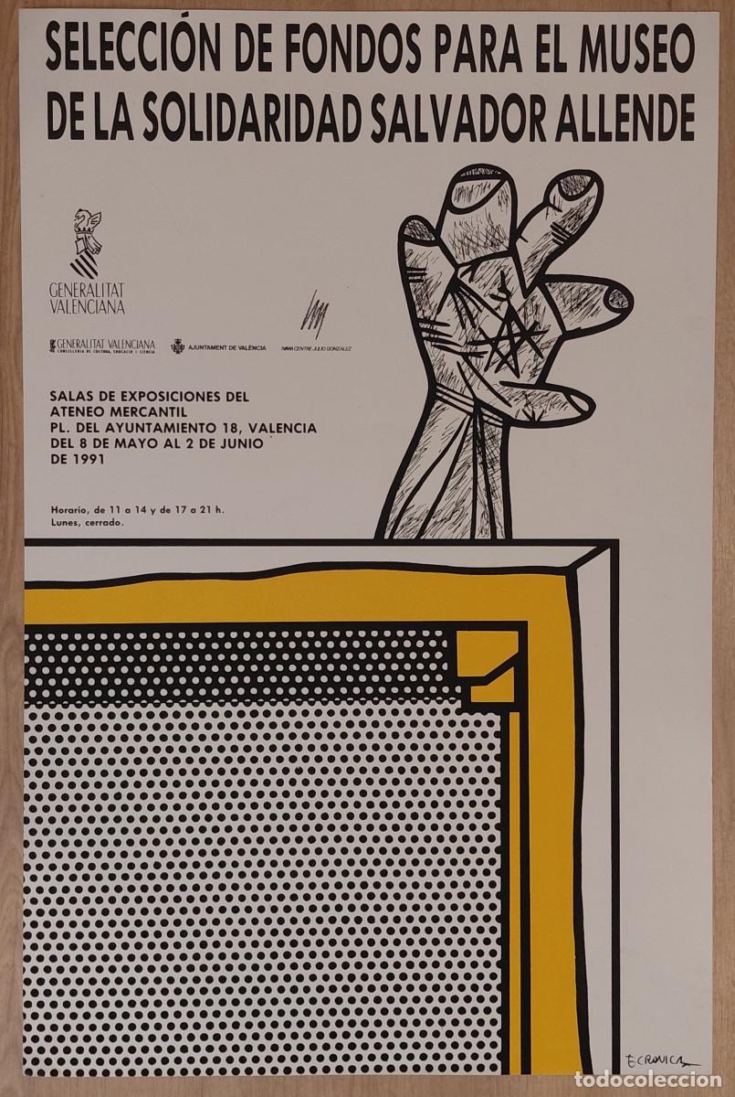 Libri di seconda mano: Serigraf&iacute;a. Cartel exposici&oacute;n. SELECCION DE FONDOS PARA EL MUSEO DE LA SOLIDARIDAD SALVADOR ALLENDE.