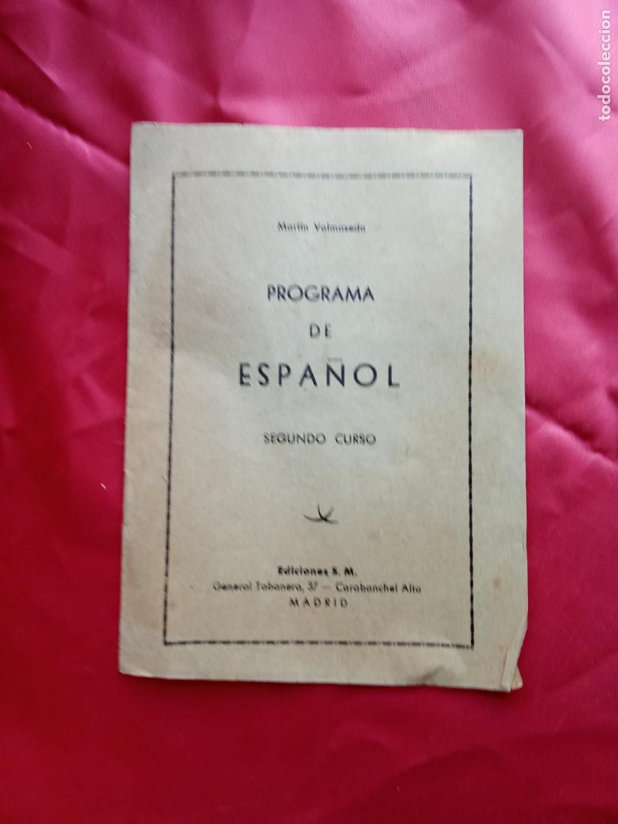 Libros: Programa de Espa&ntilde;ol. Martin Valmaseda (a&ntilde;os 50) N.4099 - Foto 1