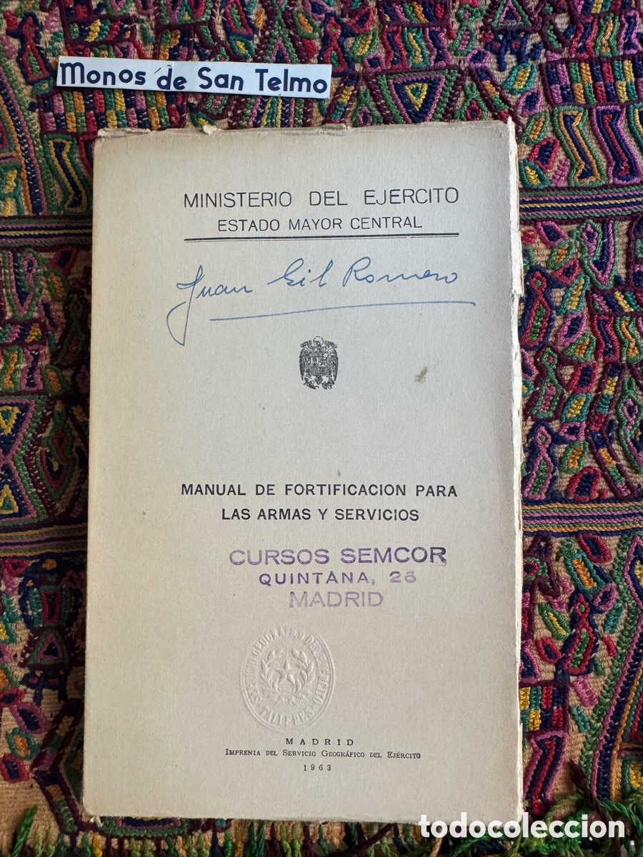 B&uuml;cher: Manual de fortificaciones para las armas y servicios Miniterio Ej&eacute;rcito Espa&ntilde;a