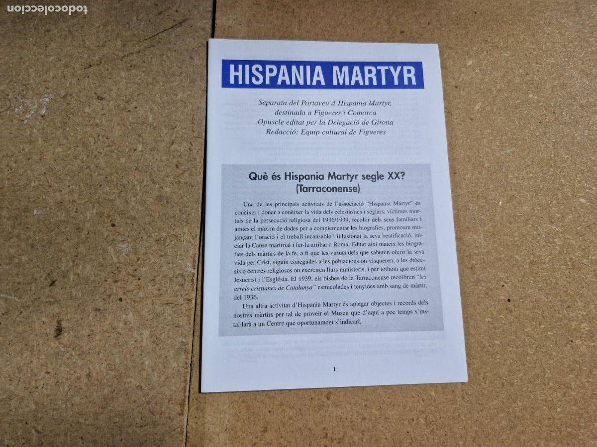 Libros: HISPANIA MARYT. QUE ES HISPANIA MARTYR SEGLE XX.