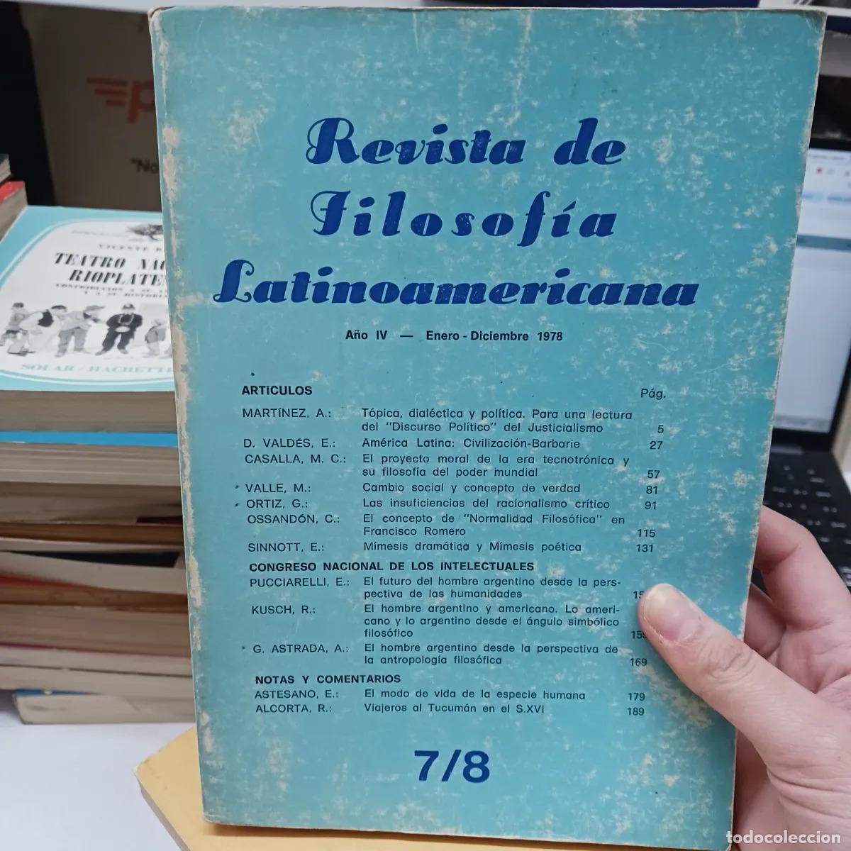 Livros em segunda m&atilde;o: Revista de filosofia latinoamericana 1978 (det.) - VVAA