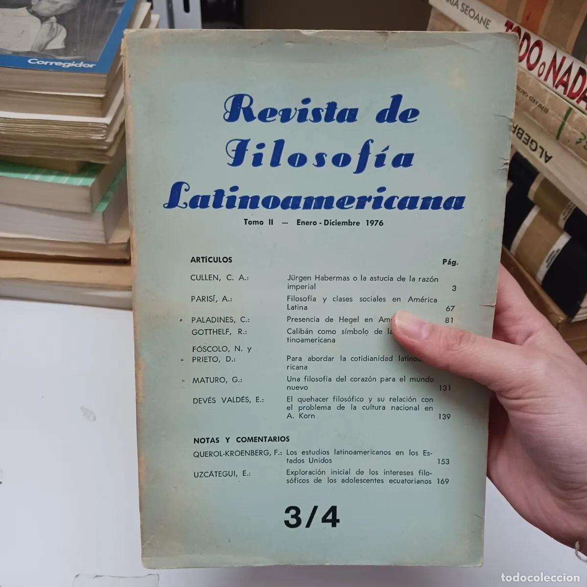 Livros em segunda m&atilde;o: Revista de filosofia latinoamericana 1976 (det.) - VVAA