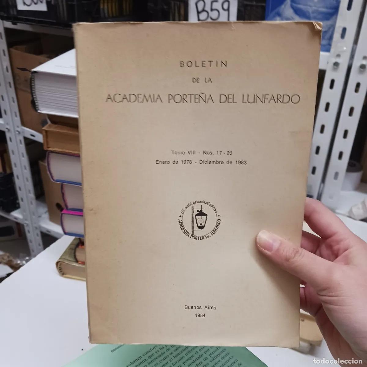 Livres: Boletin de la academia porte&ntilde;a del lunfardo (det.) - VVAA