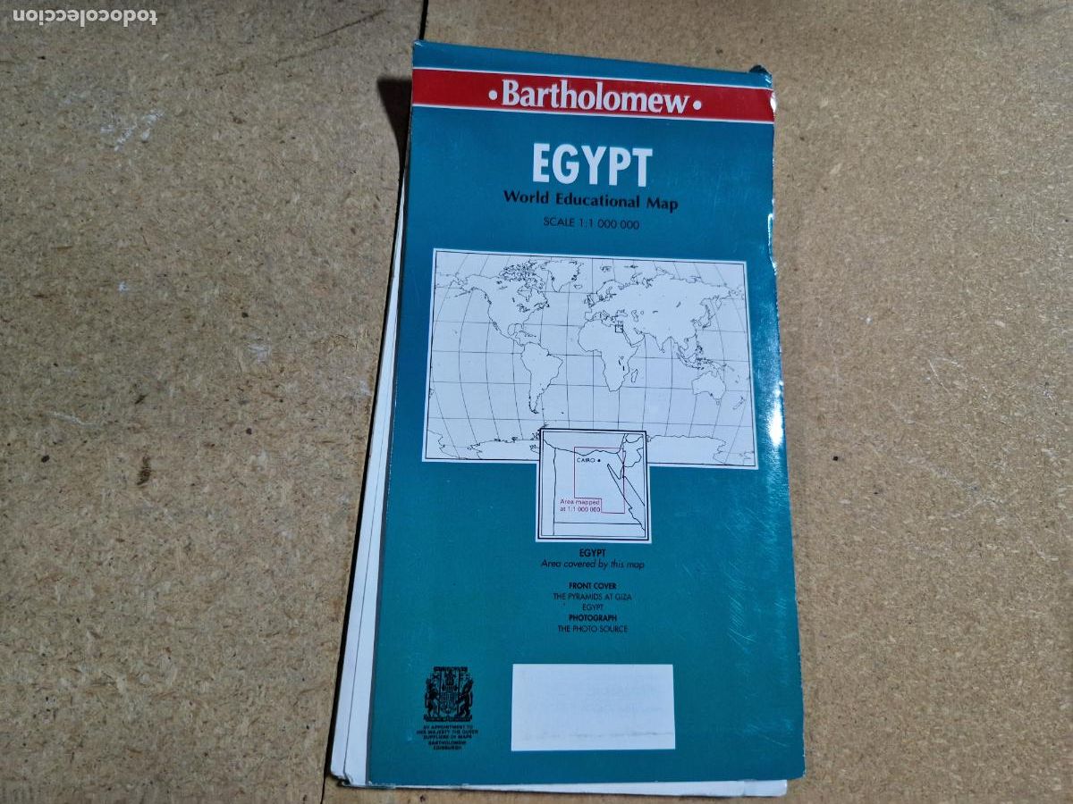 Libros: BARTHOLOMEW. EGYPT. WORLD EDUCATIONAL MAP.