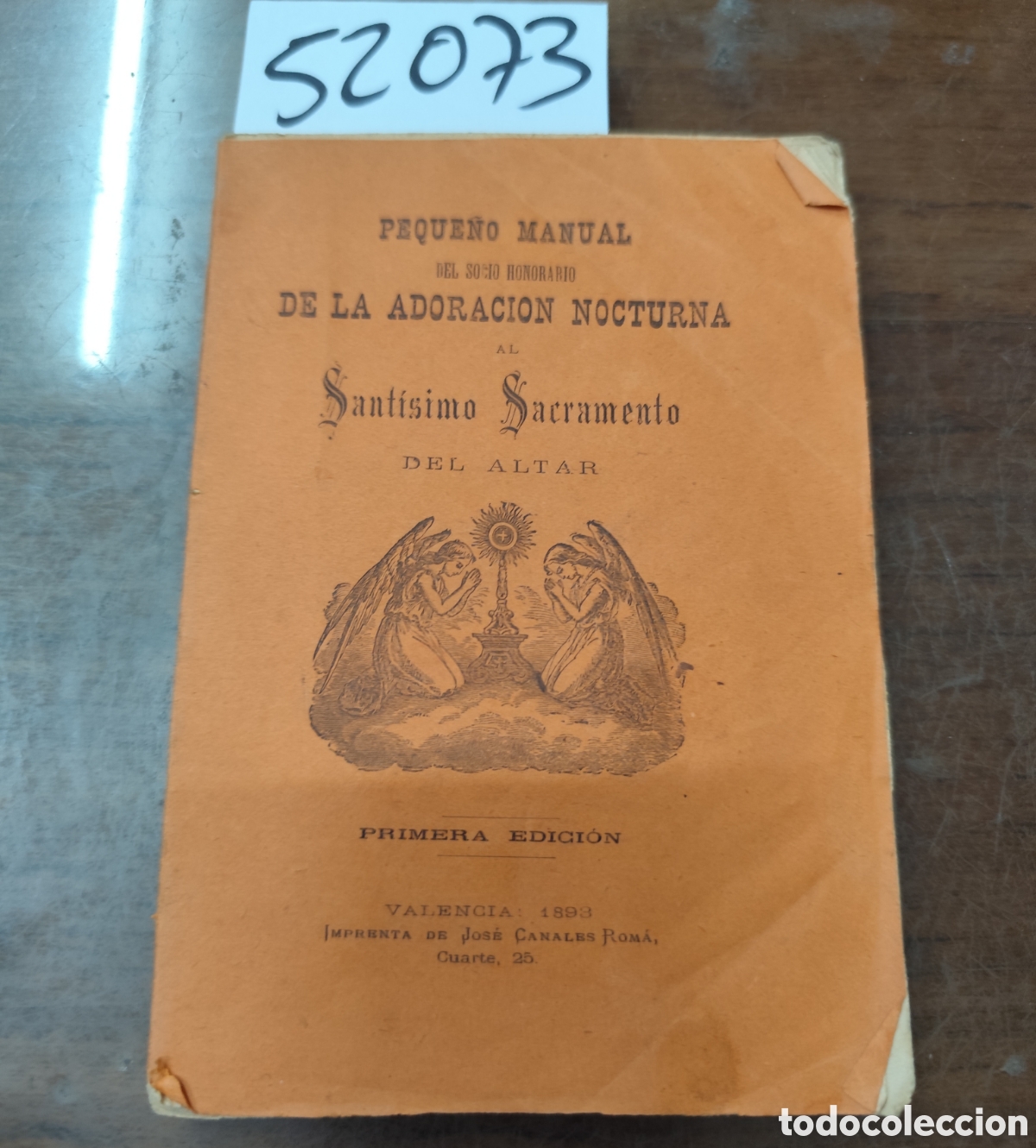 Libros: PEQUE&Ntilde;O MANUAL DEL SOCIO HONORARIO DE LA ADORACION NOCTURNA AL SANTISIMO SACRAMENTO DEL ALTAR. 1&ordf; E