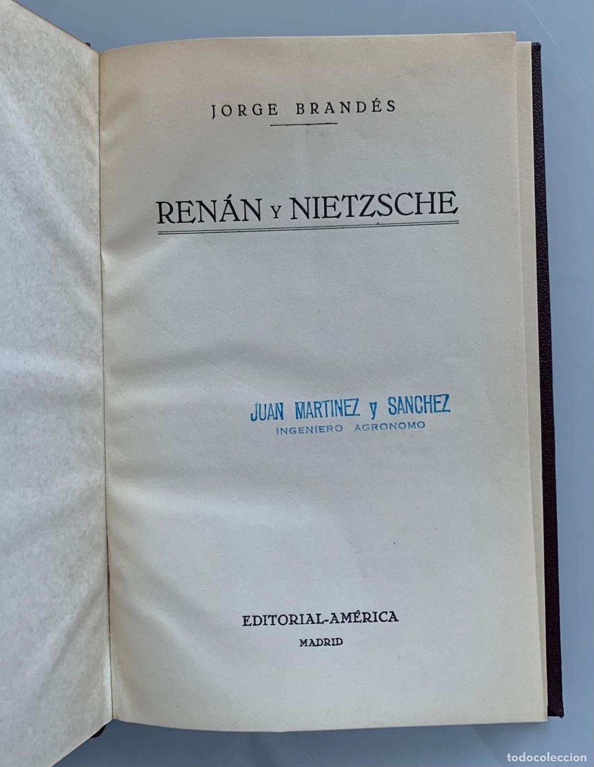 Libros: REN&Aacute;N Y NIETZSCHE - Jorge Brand&eacute;s - Foto 3