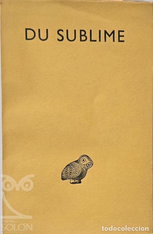 Libri di seconda mano: Du Sublime - An&oacute;nimo