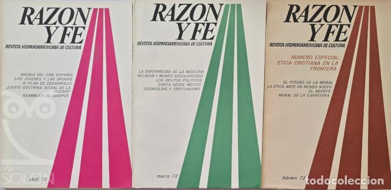 Livres: Lote 3 n&uacute;meros de 'Raz&oacute;n y Fe' - Aa. Vv.