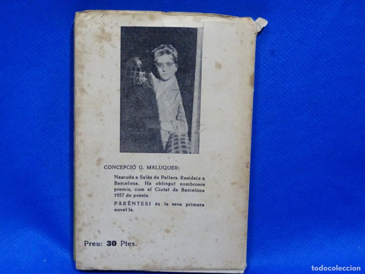 Libros: PAR&Egrave;NTESI. CONCEPCI&Oacute; G. MALUQUER. 1&ordf; EDICI&Oacute; 1962. DEDICADO. - Foto 2