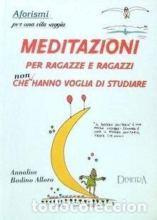 Livros em segunda m&atilde;o: Meditazioni per ragazze e ragazzi che non hanno voglia di studiare- 9788844000165