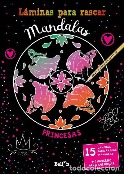 Livres: L&aacute;minas para rascar Mandalas - Princesas- 9789403213514
