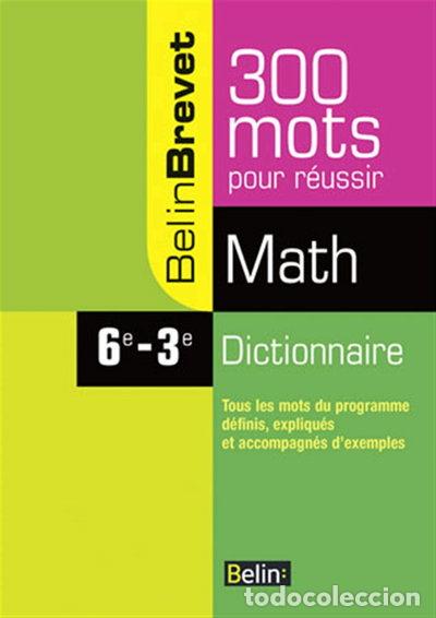 Livros em segunda m&atilde;o: Dictionnaire Math 6e-3e: 300 mots pour r&eacute;ussir- 9782701149110