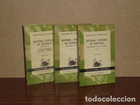 Libros: HISTORIA LITERARIA DE PORTUGAL - 3 Tomos - Figueiredo, Fidelino de