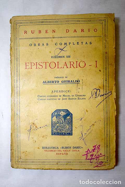 Libros: Epistolario, tomo I: Dar&iacute;o, Rub&eacute;n.- Dar&iacute;o, Rub&eacute;n
