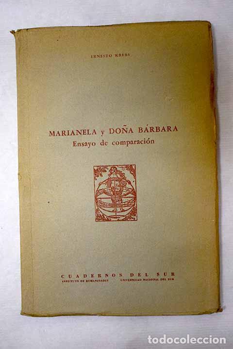 Livros em segunda m&atilde;o: Marianela y do&ntilde;a B&aacute;rbara: Ensayo de comparaci&oacute;n.- Krebs, Ernesto