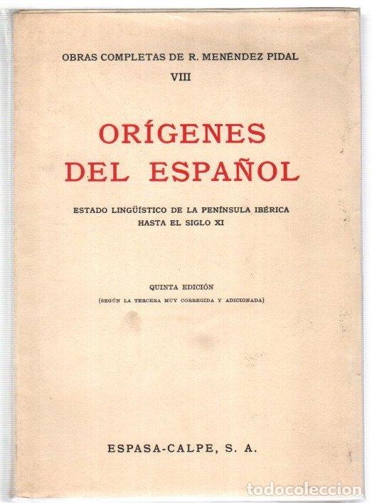 B&uuml;cher: Or&iacute;genes del espa&ntilde;ol. Estado ling&uuml;&iacute;stico de la pen&iacute;nsula ib&eacute;rica hasta el siglo XI - NO CONSTA AUTOR
