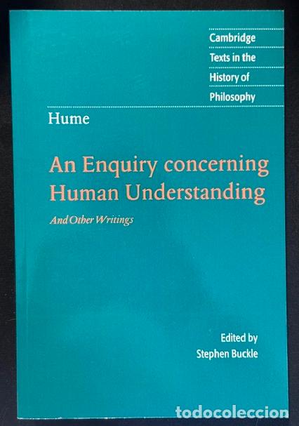 Libros: AN ENQUIRY CONCERNING HUMAN UNDERSTANDING AND OTHER WRITINGS. Edited by Stephen Buckle - HUME, David