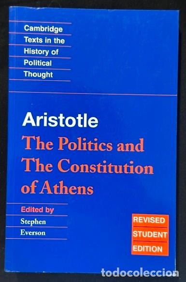 Libros: THE POLITICS AND THE CONSTITUTION OF ATHENS - ARISTOTLE