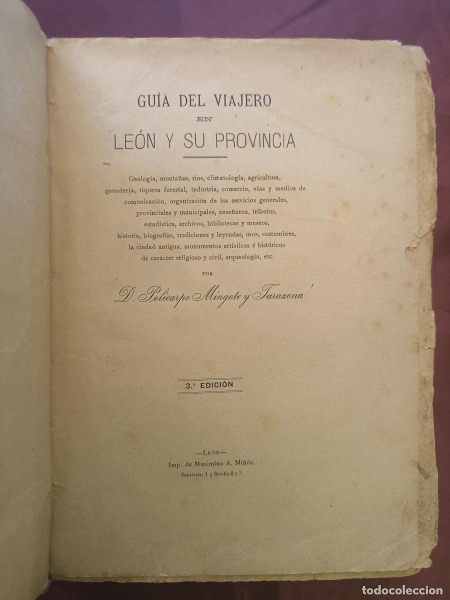 books: Gu&iacute;a del viajero en Le&oacute;n y su provincia - Policarpo Mingote y Tarazona