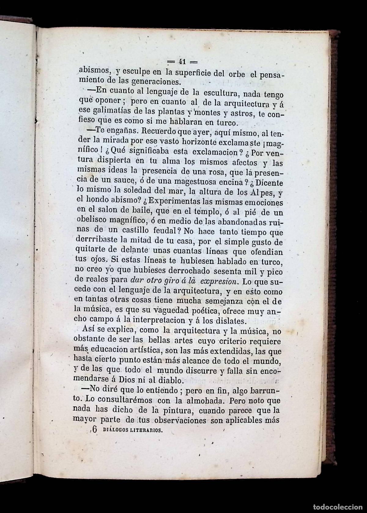 Libros: DI&Aacute;LOGOS LITERARIOS. - COLL Y VEH&Iacute;, J. 1866 - Foto 2