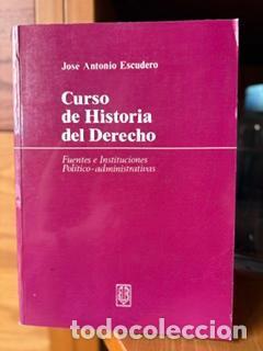 Libros: Curso de historia del derecho - Jos&eacute; Antonio Escudero L&oacute;pez tdk985