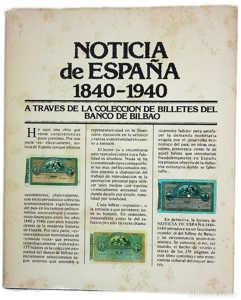 B&uuml;cher: Noticia de Espa&ntilde;a 1840-1940 a traves de la colecci&oacute;n de billetes de Banco de Bilbao