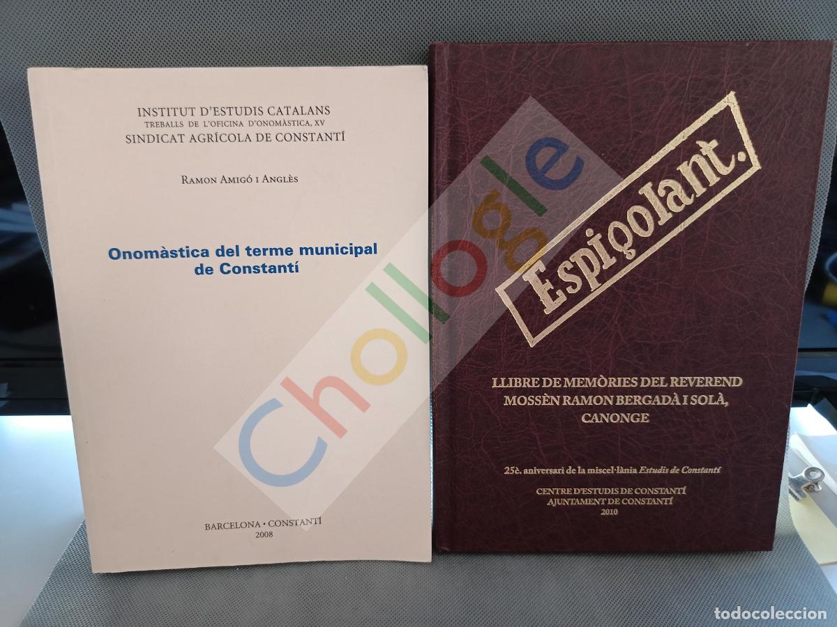 Libros: Libros Onomastica de Constant&iacute; y Memories Mossen Ramon Bergad&agrave;