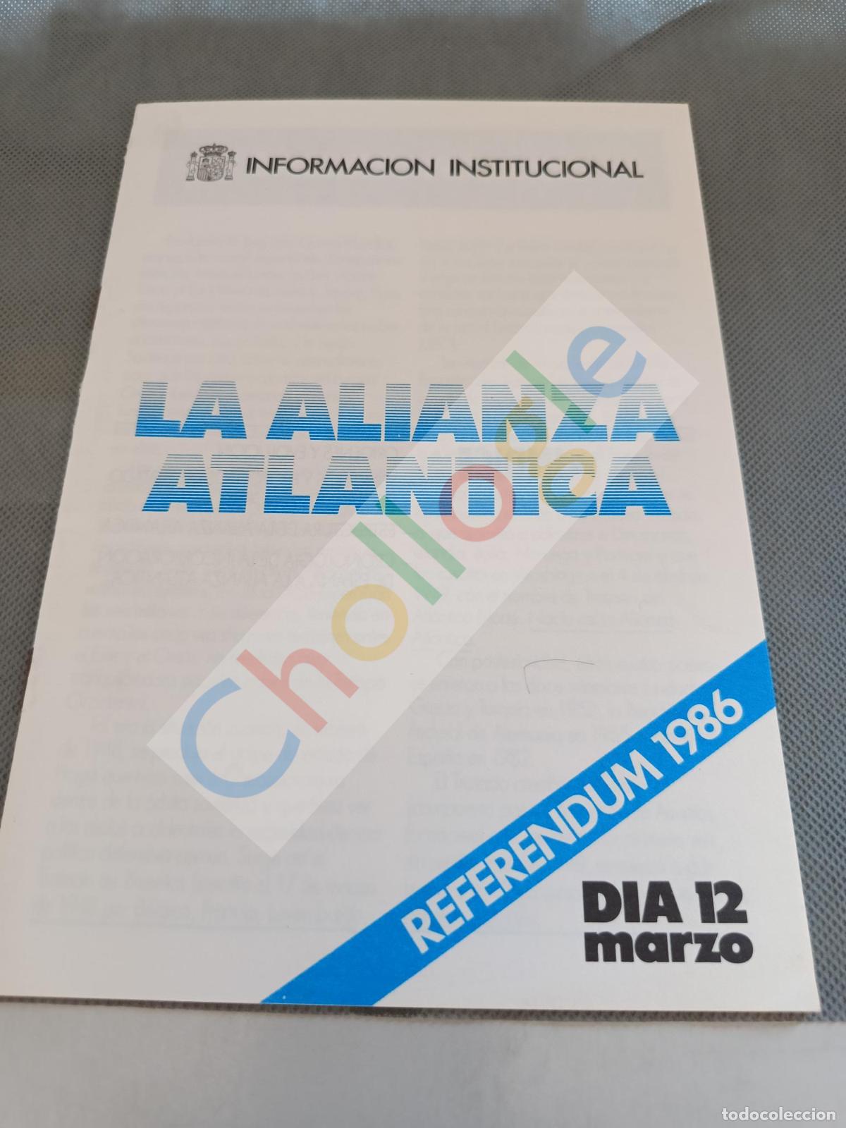 Libros: La Alianza Atlantica referendum 12 de marzo 1986