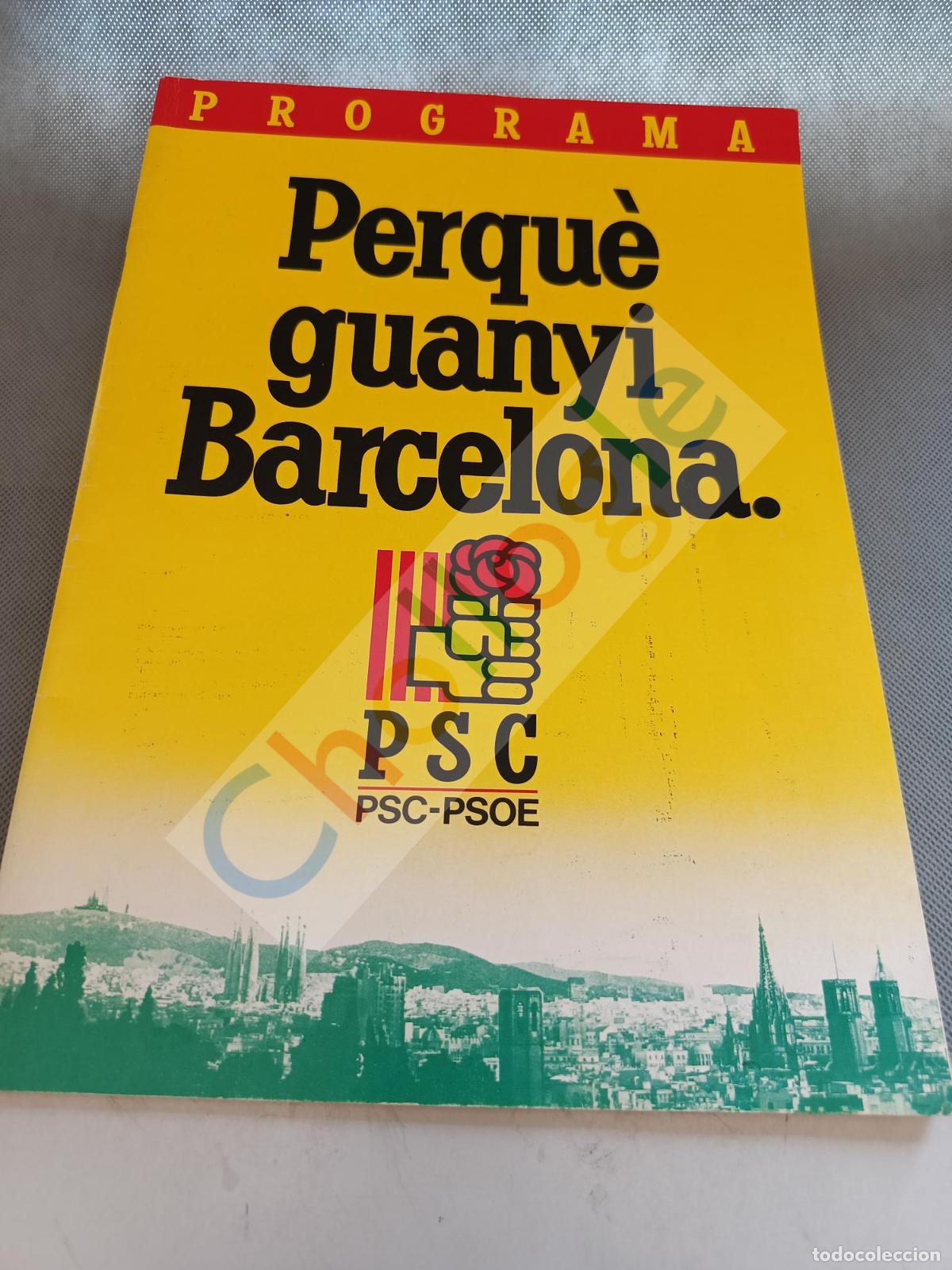 Libros: Programa Perqu&egrave; guanyi Barcelona PSC PSOE