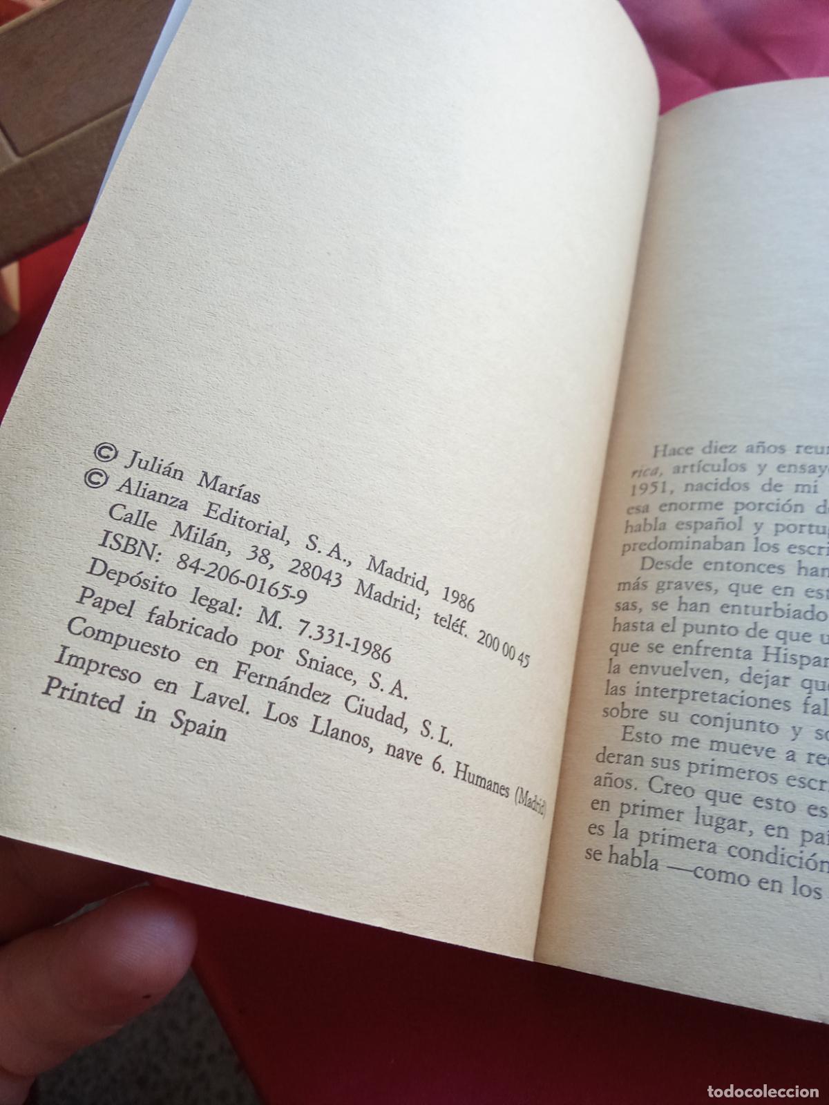 Libros: Hispanoam&eacute;rica, Juli&aacute;n Mar&iacute;as. L.7539-1992 - Foto 4