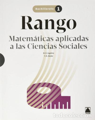 Libri di seconda mano: Rango. Matem&aacute;ticas aplicadas a las CCSS 1 BACH- 9788430753314