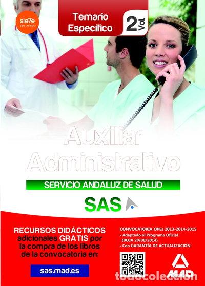 books: Auxiliar Administrativo del Servicio Andaluz de Salud. Temario espec&iacute;fico vol 2- 9788467699418