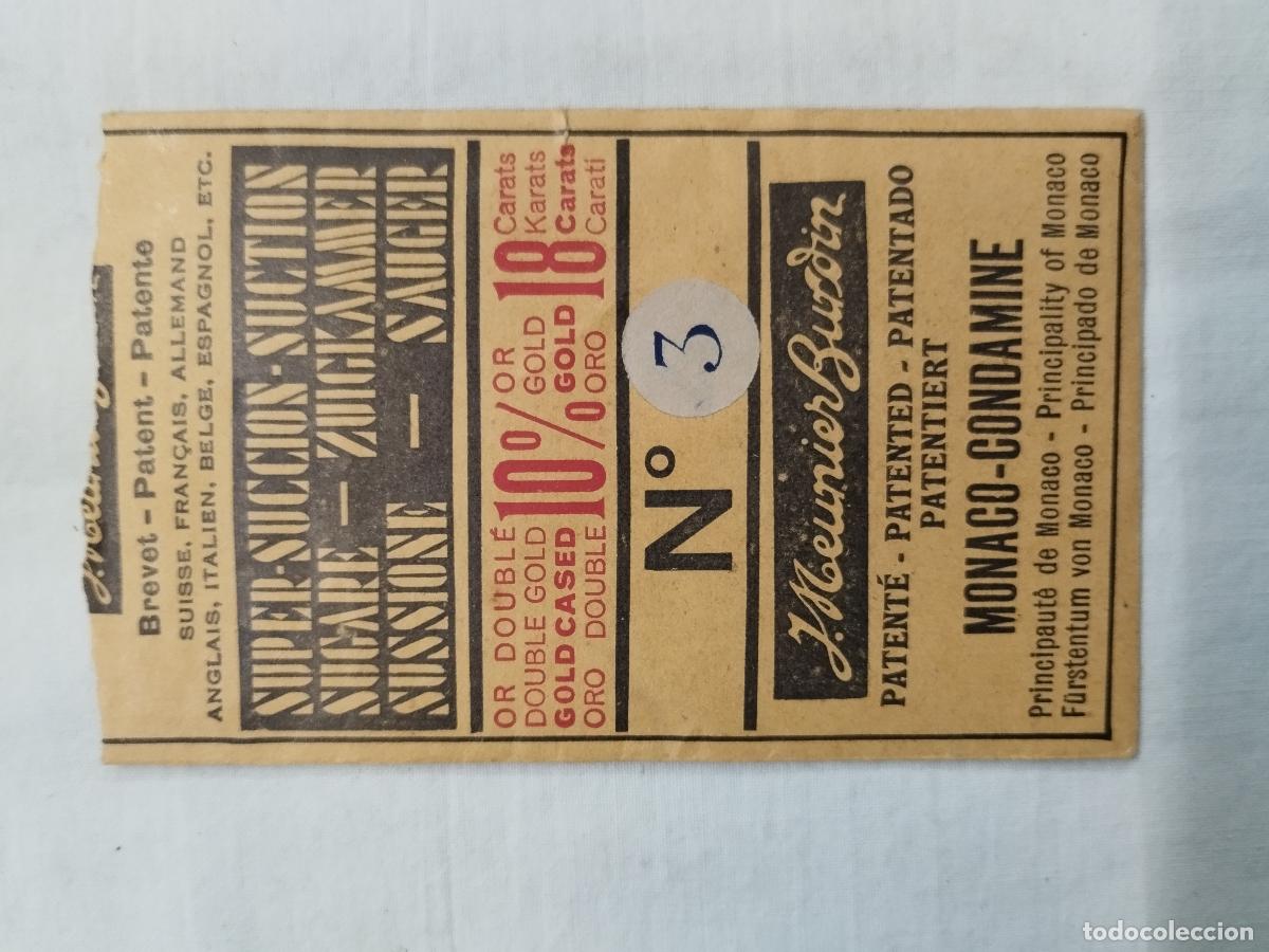 Libros: ANTIGUO KIT VENTOSAS SUCCI&Oacute;N DENTADURA MEUNIER BURDIN (M&Oacute;NACO). Sobreprospecto y dos gomas. - Sin au