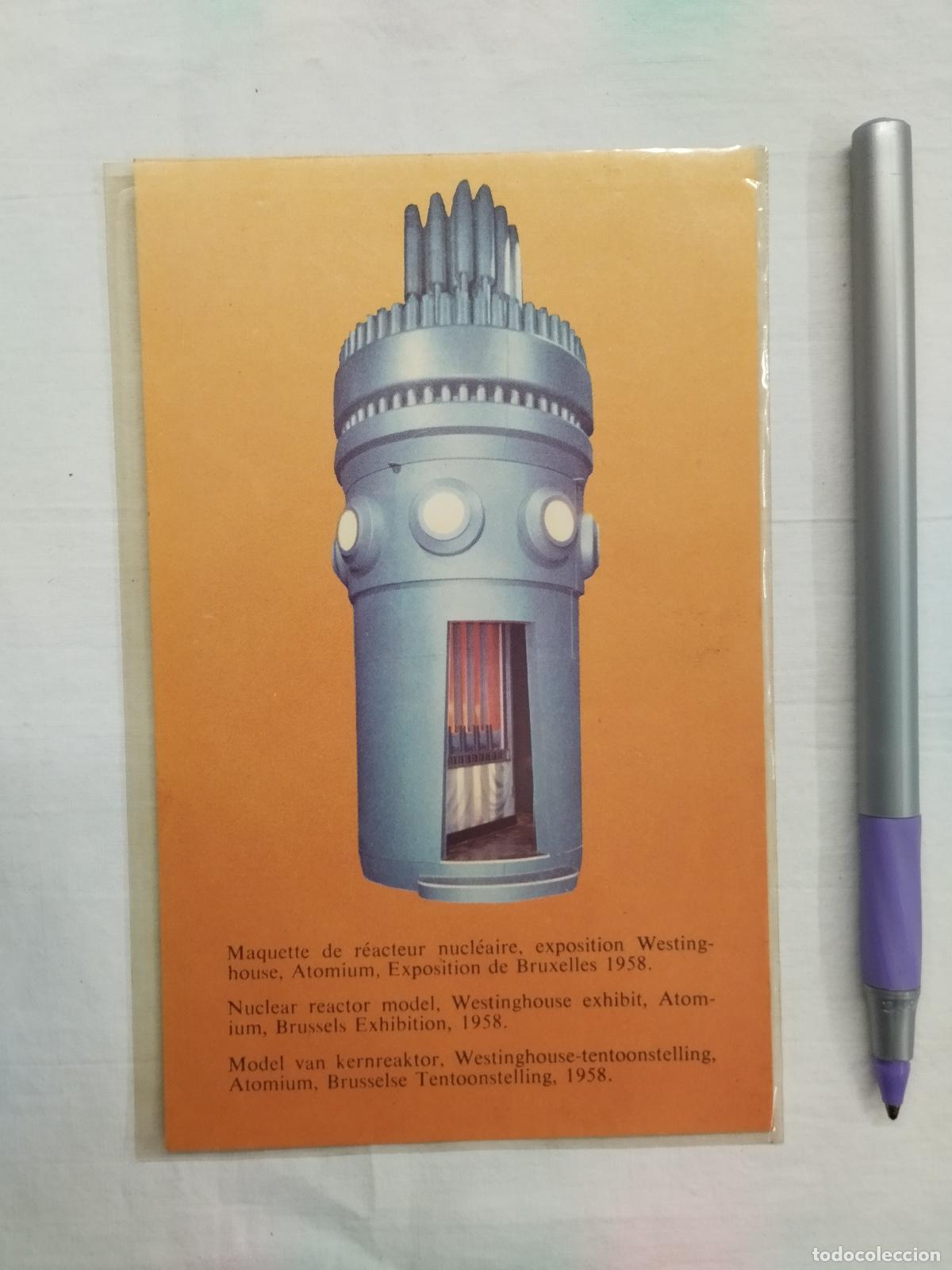 Libros: ANTIGUA POSTAL DE LA EXPOSICI&Oacute;N UNIVERSAL DE BRUSELAS 1958 - MAQUETA REACTOR NUCLEAR WESTINGHOU... -
