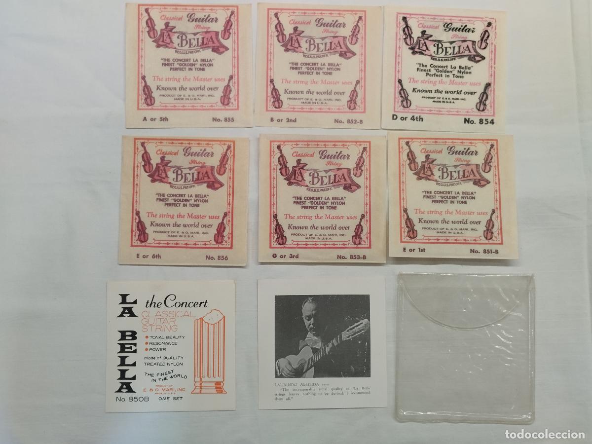 Libros: ANTIGUO JUEGO DE SOBRES DE CUERDAS PARA GUITARRA CL&Aacute;SICA LA BELLA THE CONCERT - A&Ntilde;OS 60/70 - FA... -