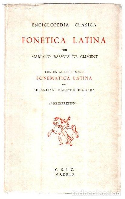 B&uuml;cher: Enciclopedia fon&eacute;tica latina - Bassols De Climent, Mariano