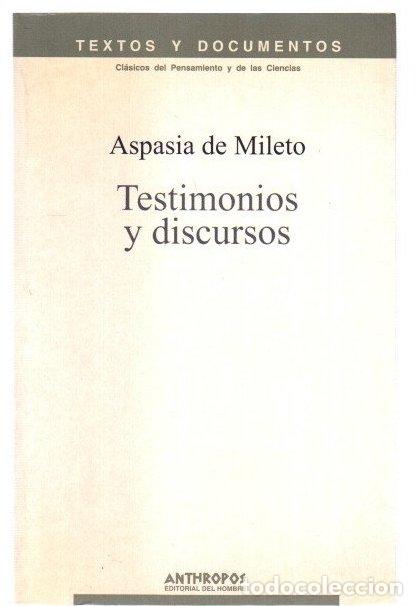 Libros: Testimonios y discursos - Mileto, Aspasia de