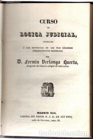 Libros: Curso de l&oacute;gica judicial arreglada a las doctrinas de los m&aacute;s celebres jurisconsultores modernos - V