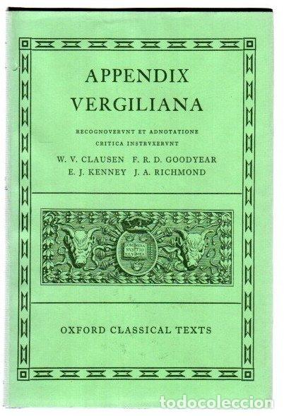 Libros: Appendix vergiliana - NO CONSTA AUTOR