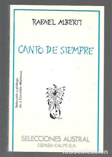 Livros em segunda m&atilde;o: CANTO DE SIEMPRE - ALBERTI, RAFAEL