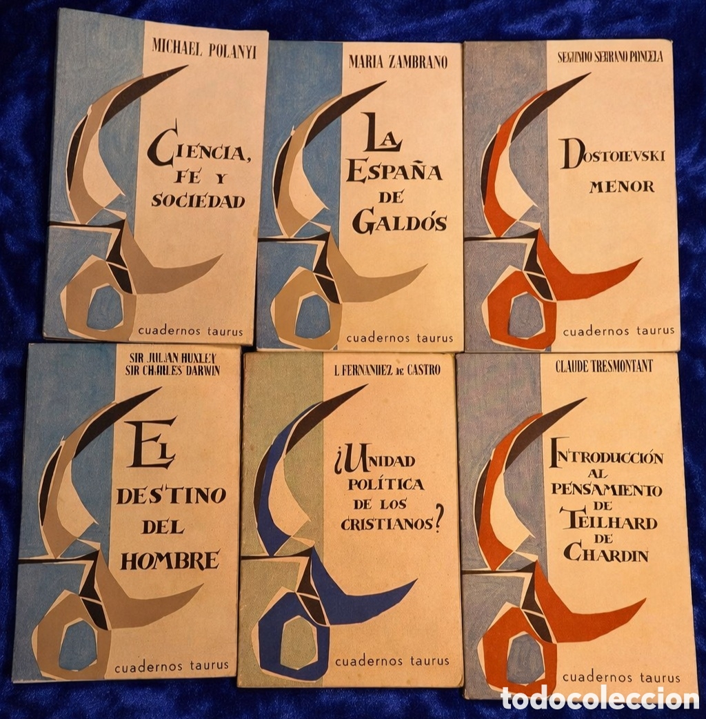 Libros: Lote de 6 libros &ldquo;Cuadernos Taurus&rdquo; vintage