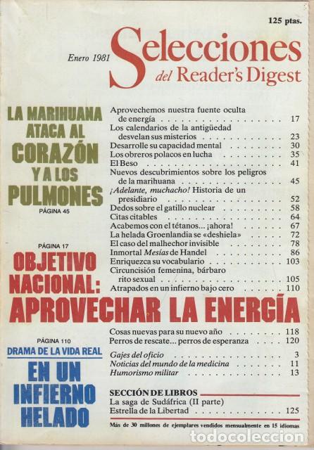 Livros em segunda m&atilde;o: SELECCIONES DEL READER'S DIGEST ENERO 1981 - Selecciones Del Reader's Digest